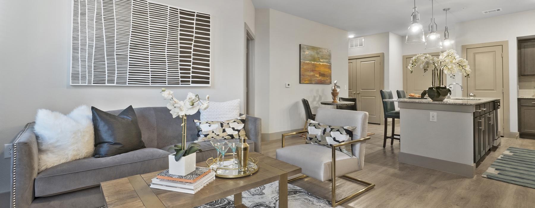 a living room with a couch and a coffee table